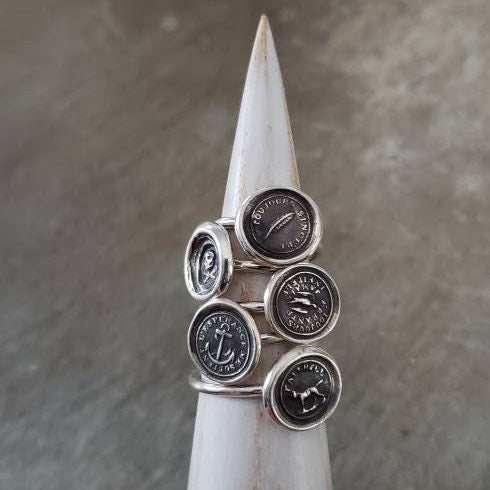 Squirrel - Skinny Whimsy Stack Ring