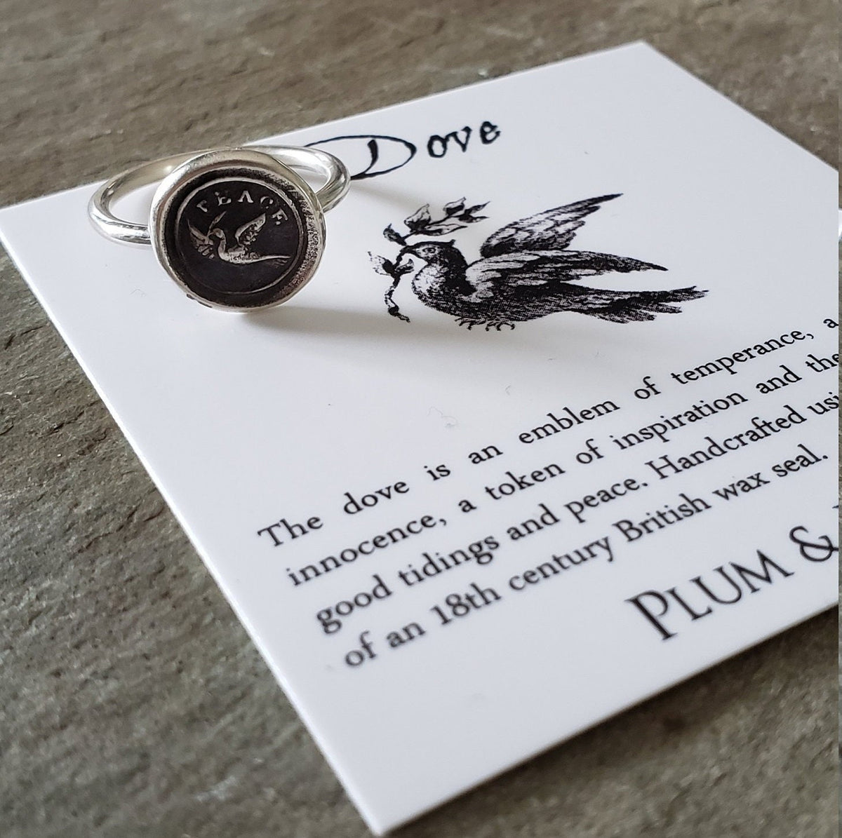 Peace Dove - Skinny Whimsy Ring