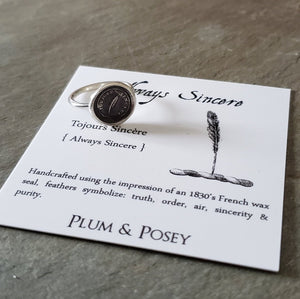 Feather - Always Sincere - Skinny Whimsy Ring