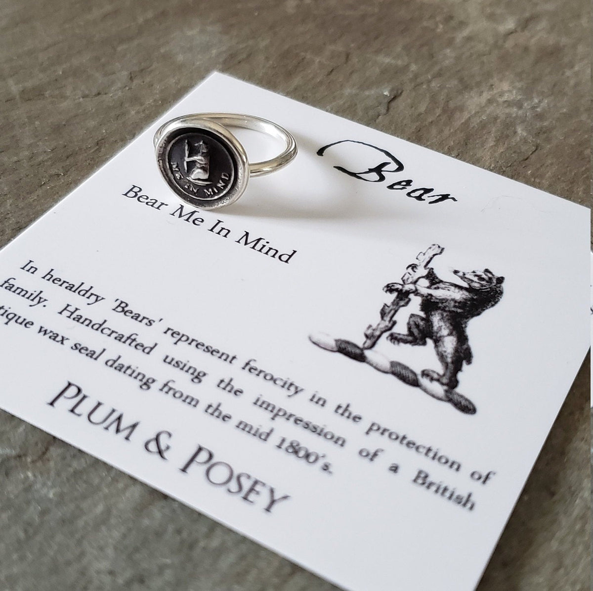 Bear - Bear me in mind - Skinny Whimsy Ring