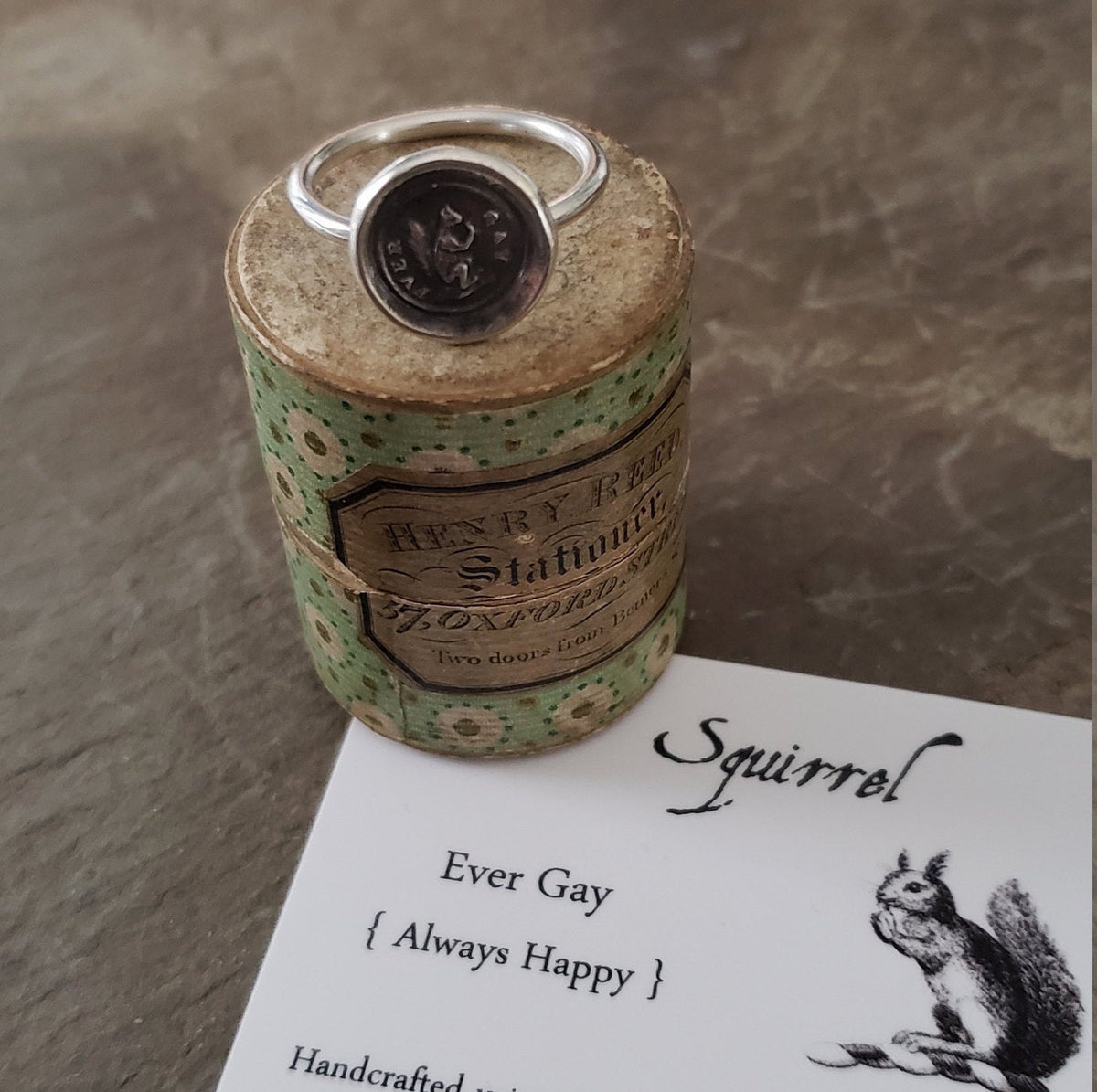 Squirrel - Skinny Whimsy Stack Ring