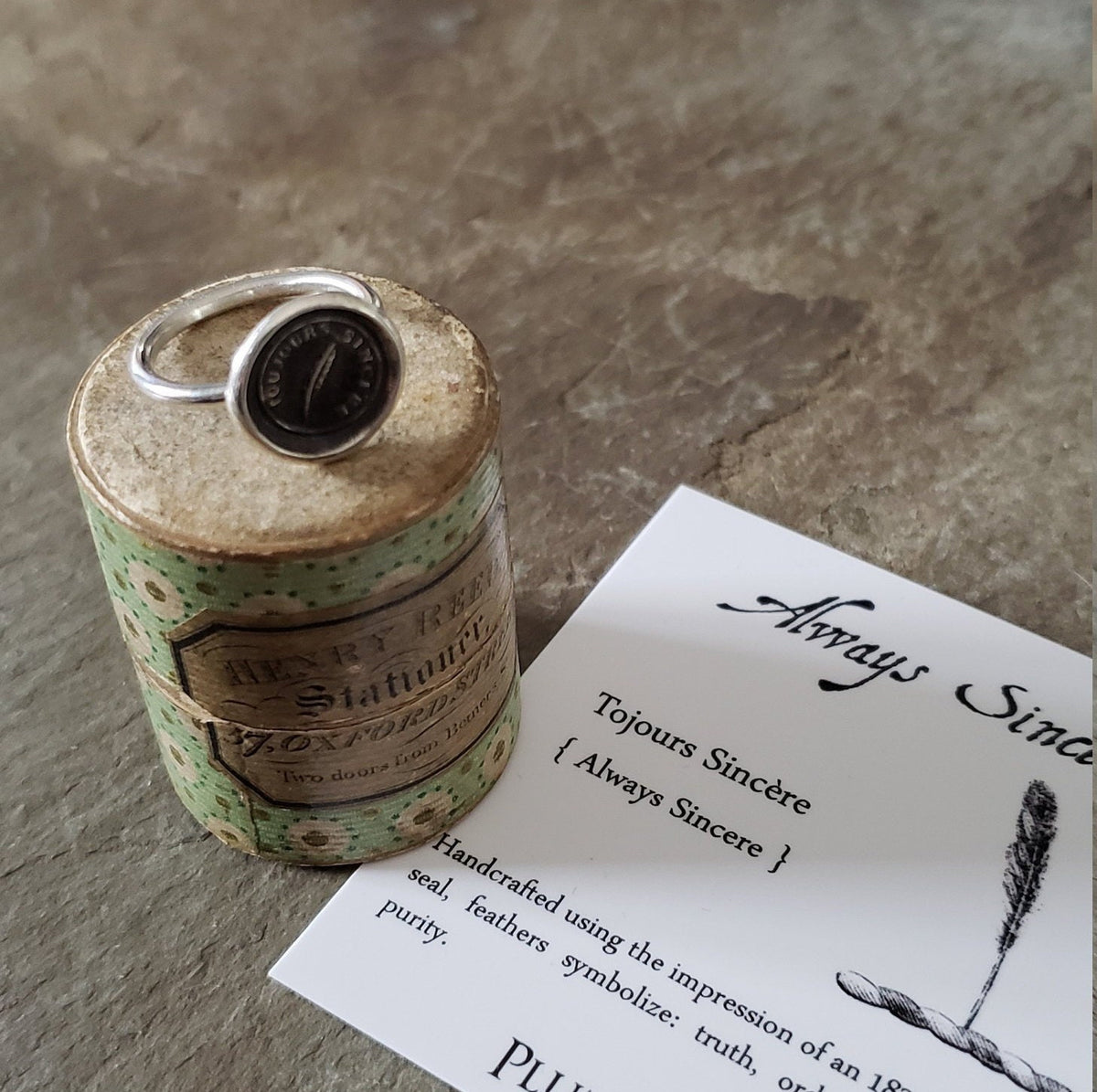 Feather - Always Sincere - Skinny Whimsy Ring