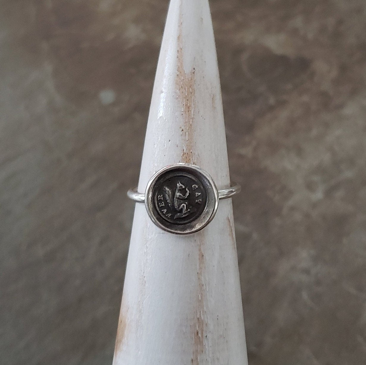 Squirrel - Skinny Whimsy Stack Ring