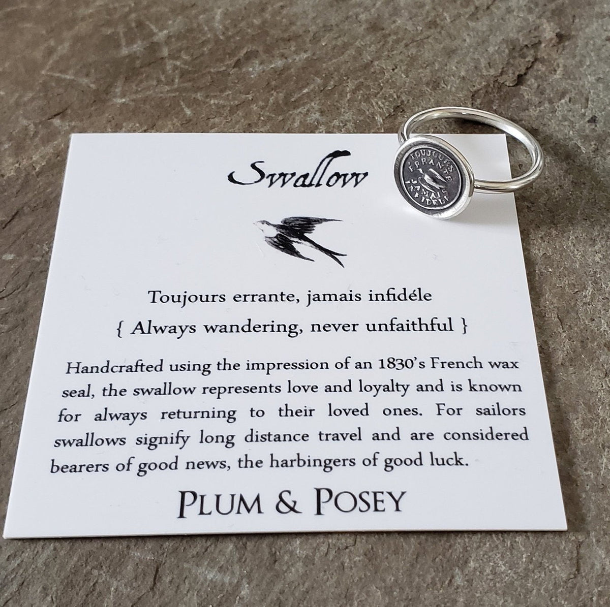 Swallow - Skinny Whimsy Ring