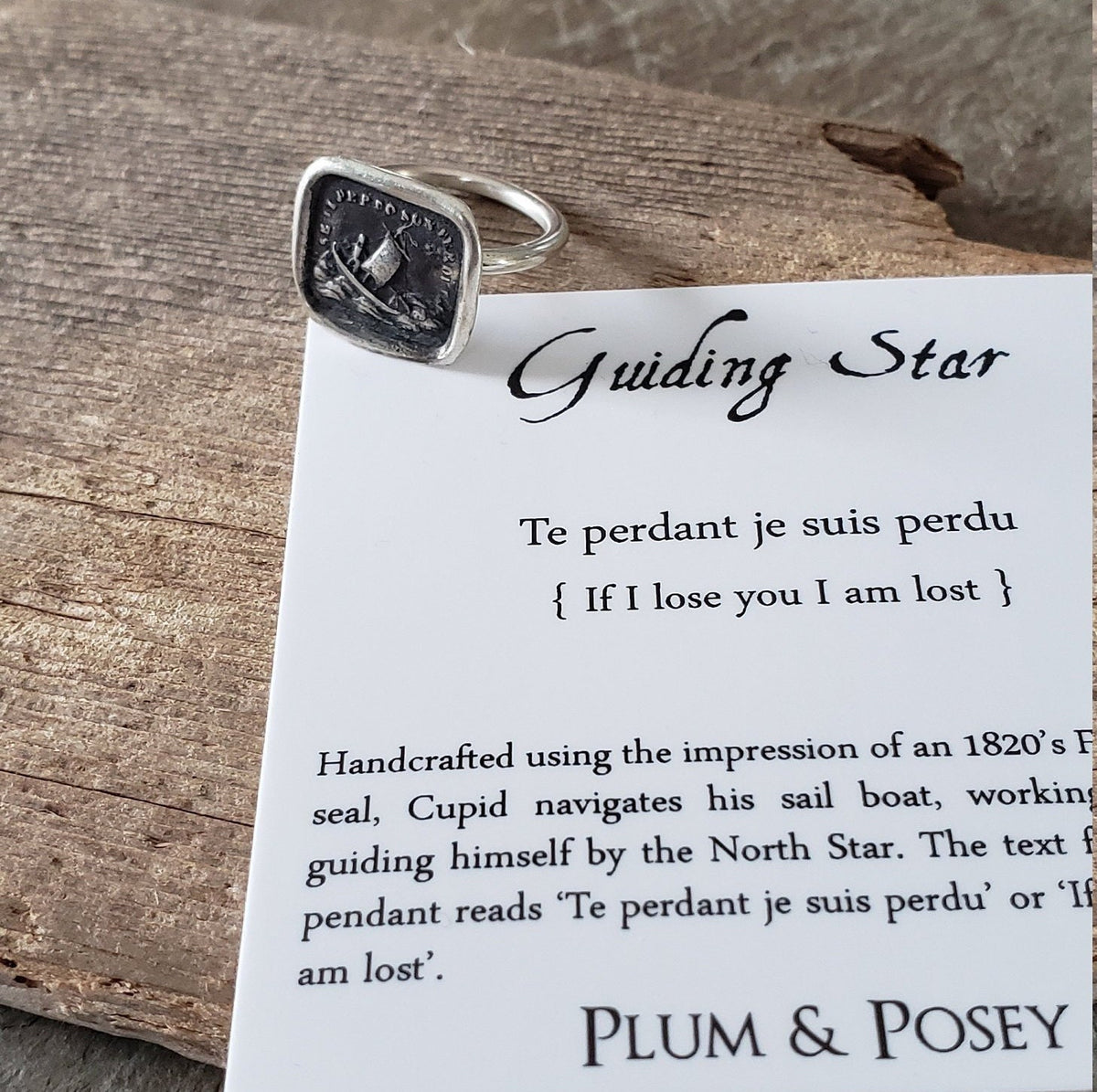 Guiding Star - If I lose you I am lost - Skinny Stacking Ring