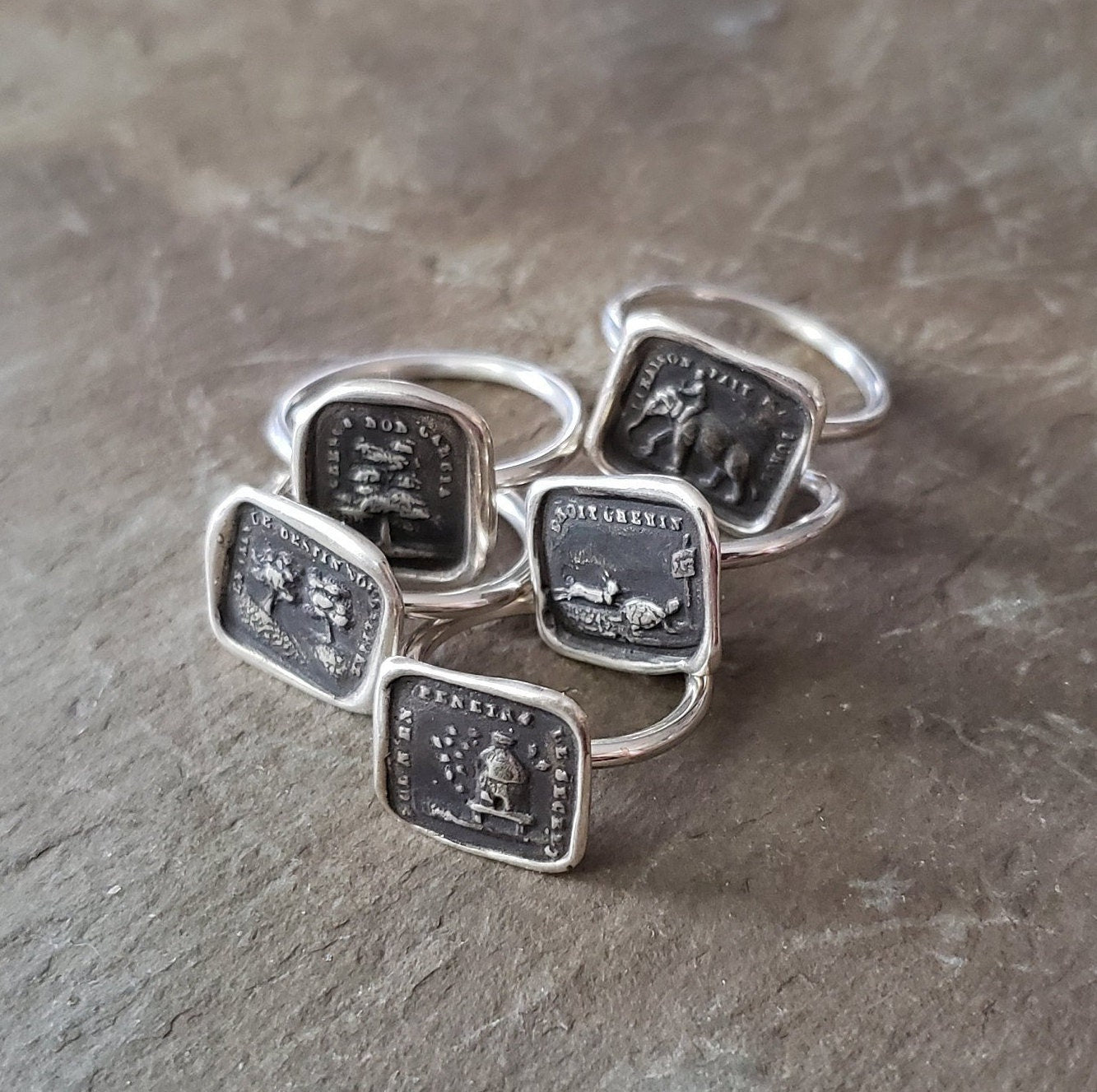 Tortoise and Hare - Skinny Stacking Ring