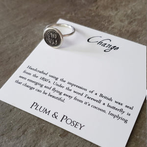 Butterfly - Changes - Skinny Whimsy Ring