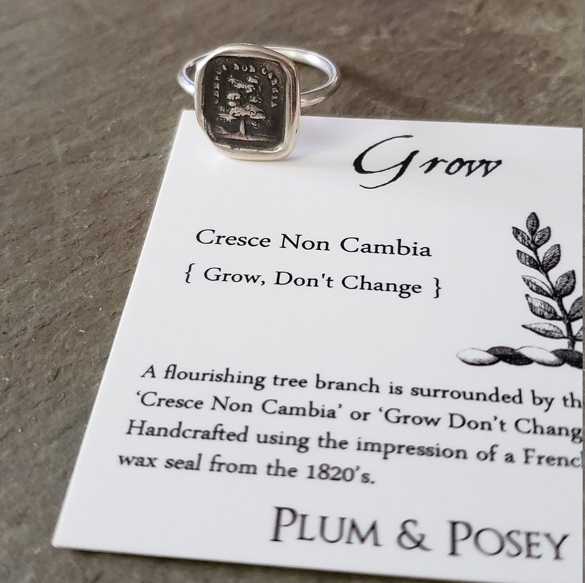Grow, don't change - Skinny Stacking Ring