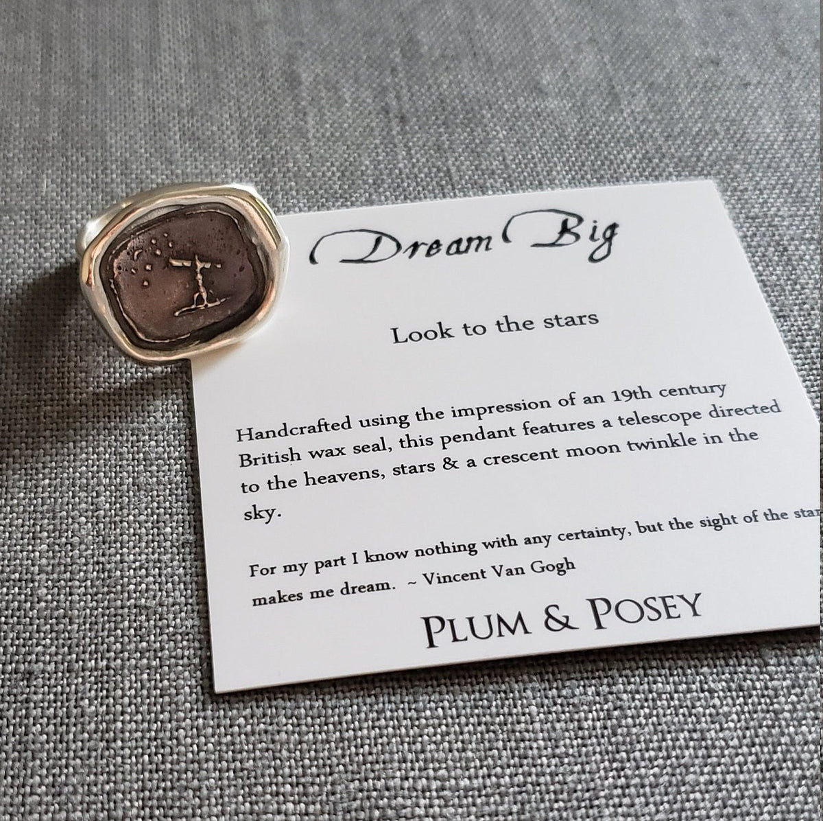 Dream Big - Look to the stars - Wax seal ring