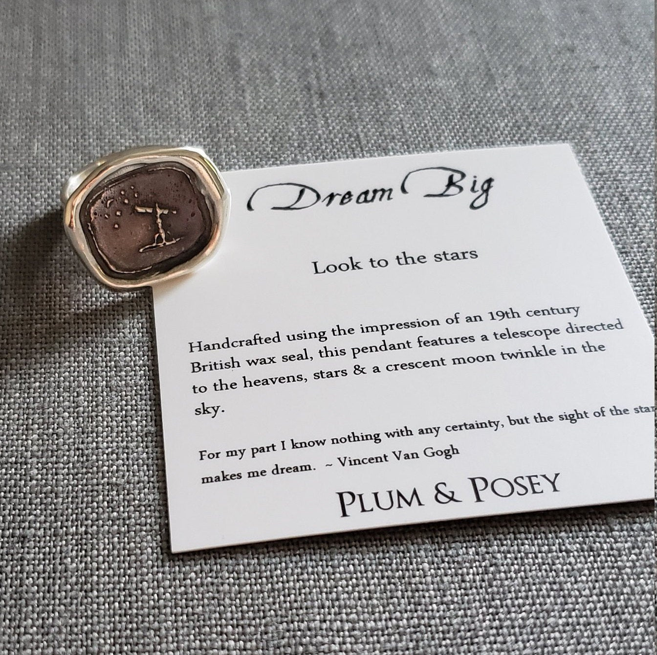 Dream Big - Look to the stars - Wax seal ring