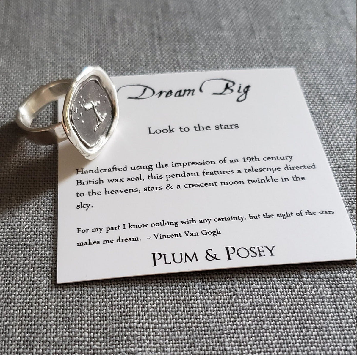 Dream Big - Look to the stars - Wax seal ring