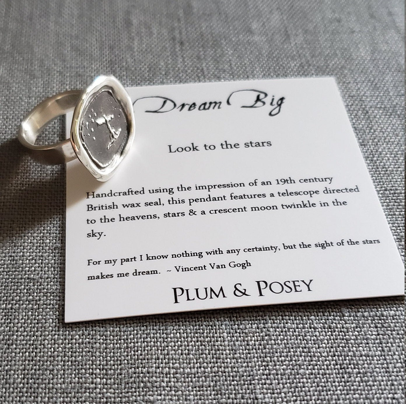 Dream Big - Look to the stars - Wax seal ring