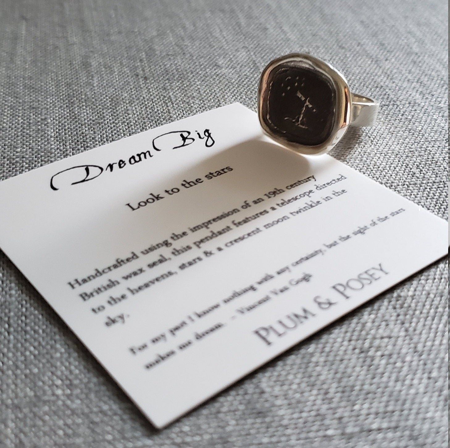 Dream Big - Look to the stars - Wax seal ring