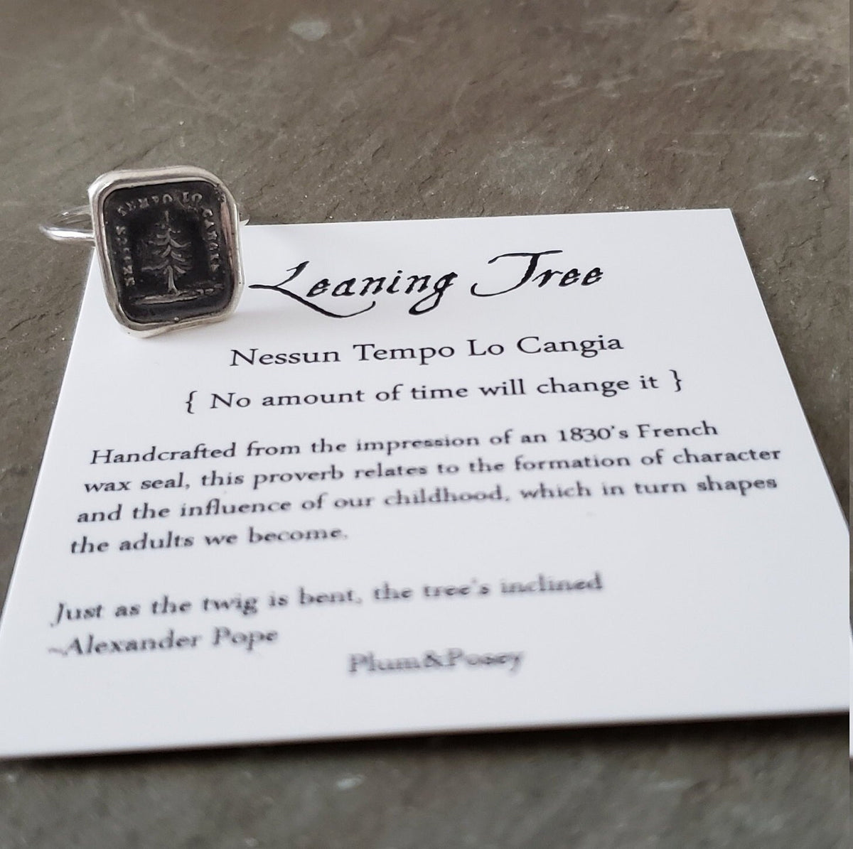 Leaning Tree - Skinny Stacking Ring