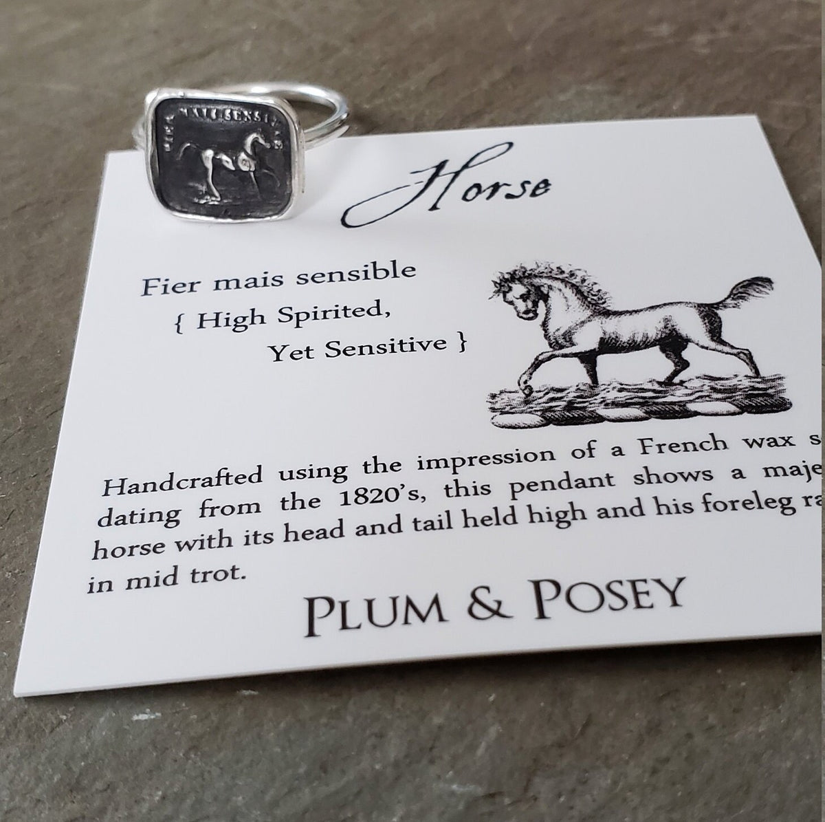High Spirited Horse - Skinny Stacking Ring