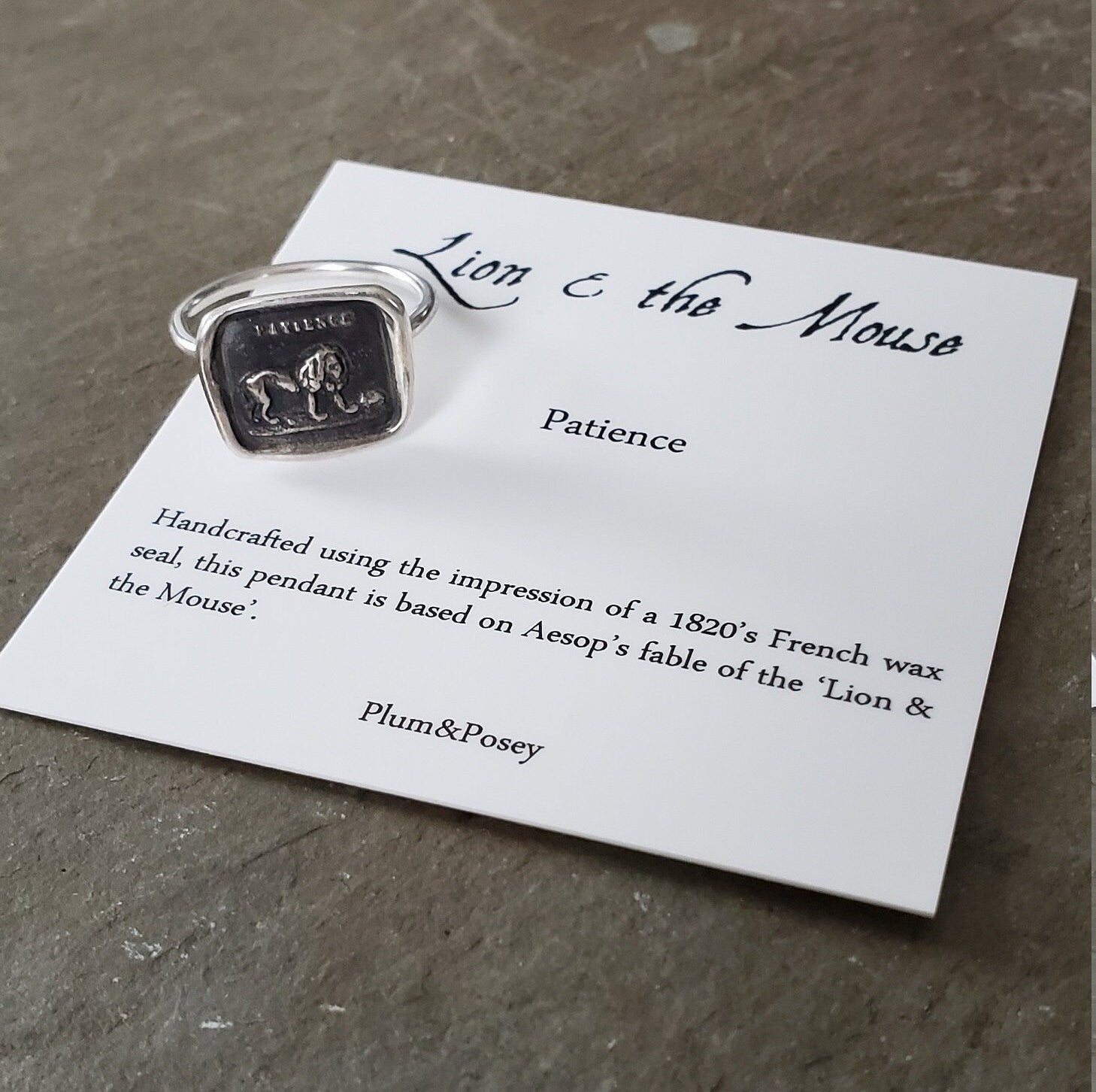 Lion and mouse - Skinny Stacking Ring