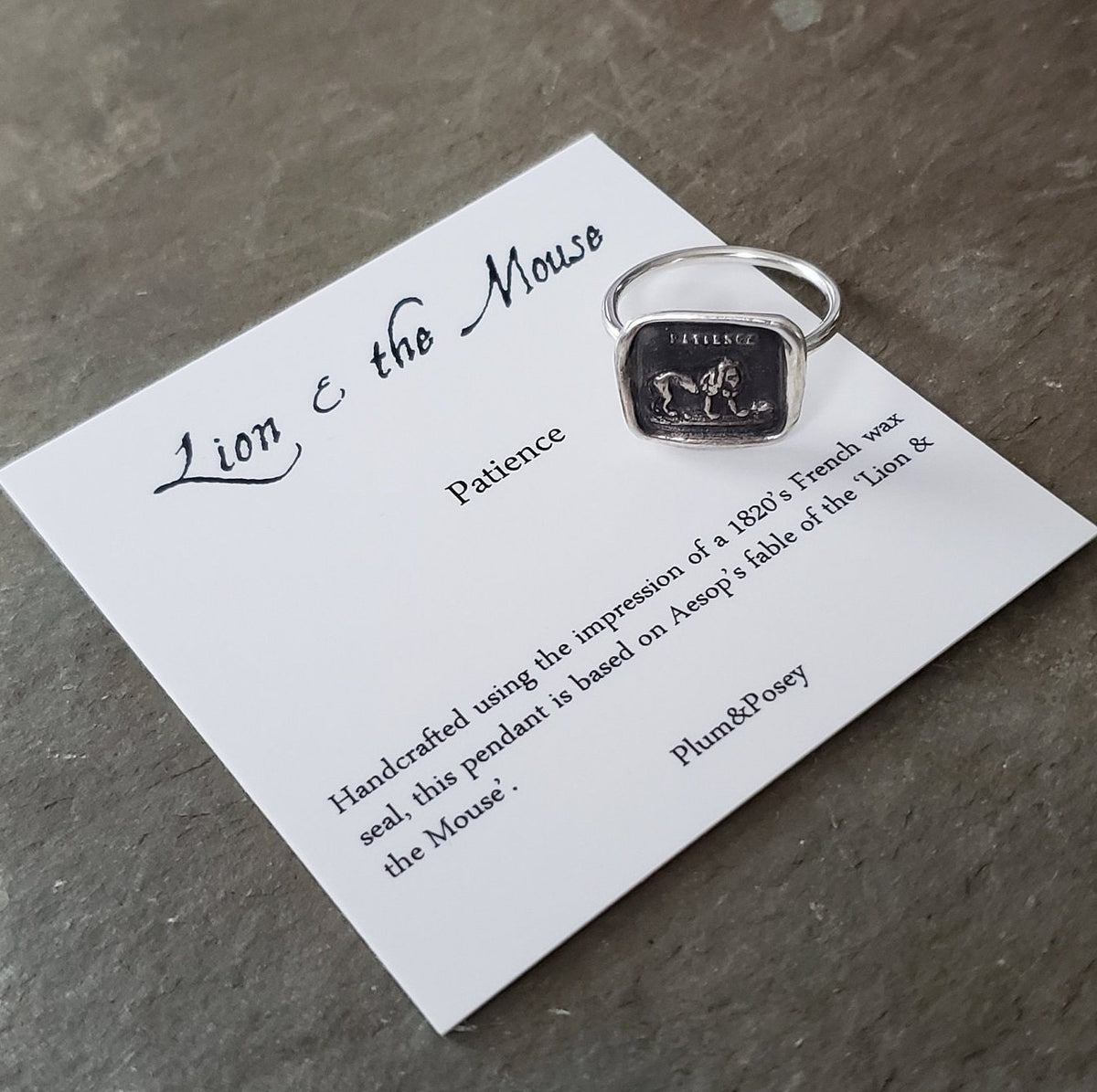 Lion and mouse - Skinny Stacking Ring