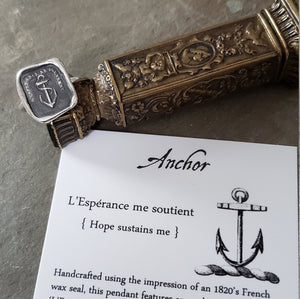 Anchor, hope - Skinny Stacking Ring