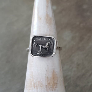 High Spirited Horse - Skinny Stacking Ring