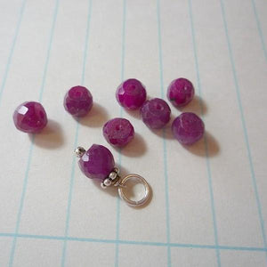 Faceted Ruby Rondel 6-7mm