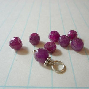 Faceted Ruby Rondel 6-7mm