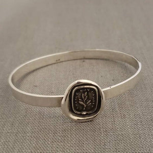 Grow Don't Change Bangle Bracelet - Wax Seal Bangle