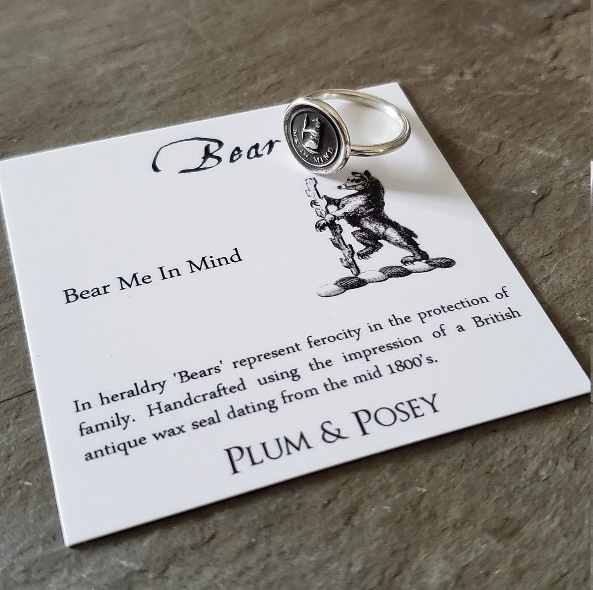 Bear - Bear me in mind - Skinny Whimsy Ring