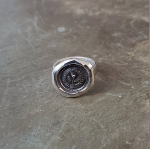 Thistle Wax Seal Ring - Dulcius ex asperis - sweetness after difficulties