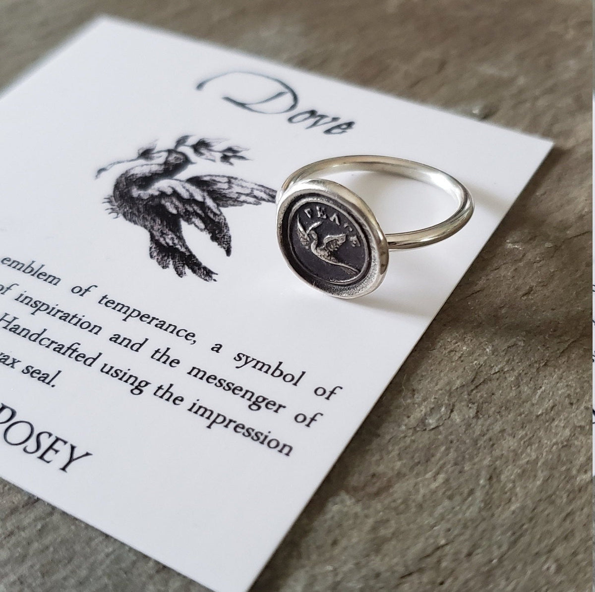 Peace Dove - Skinny Whimsy Ring
