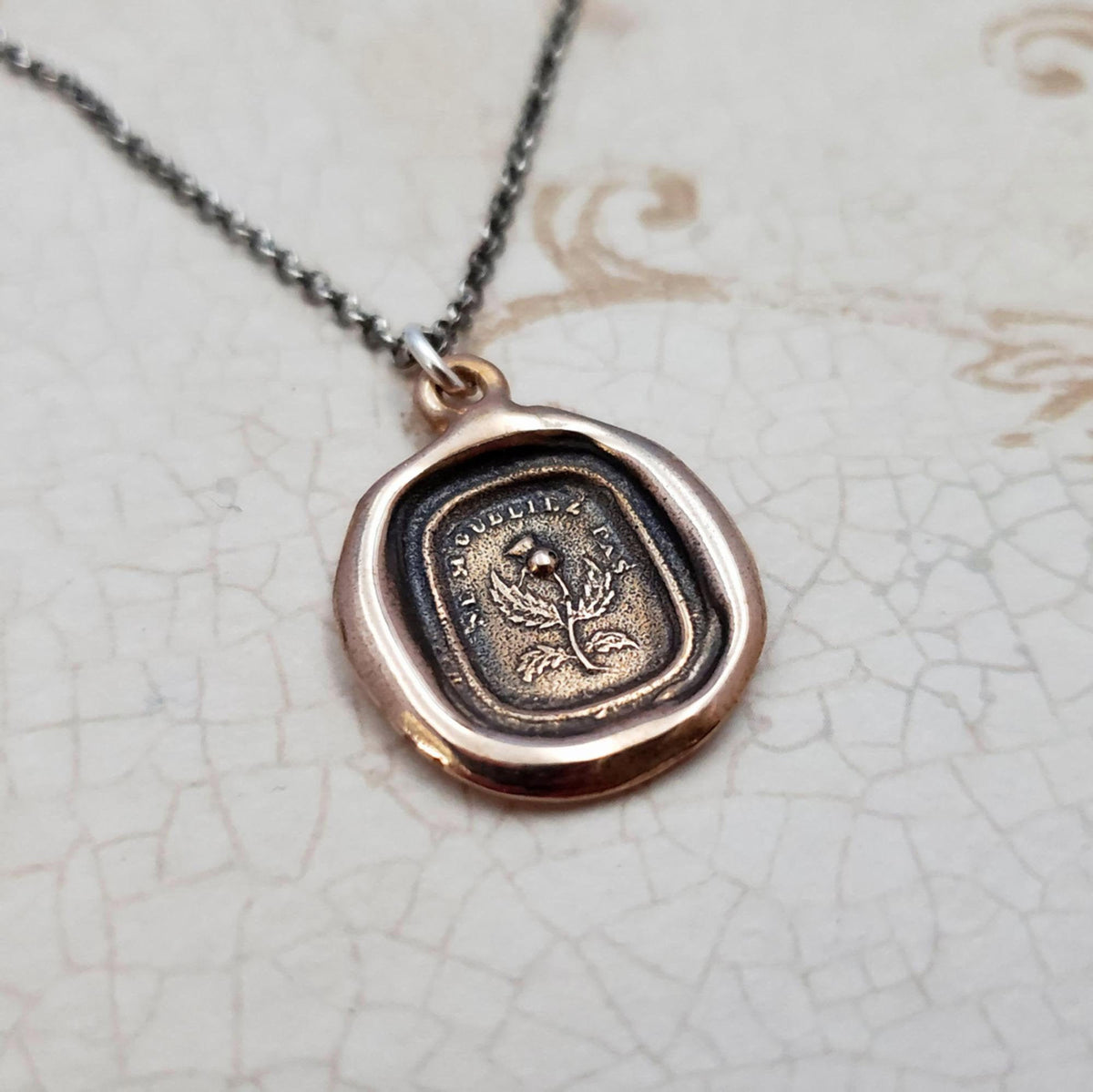 Scottish Thistle - Do Not Forget Me - Dinna Forget in bronze