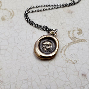 Skull Necklace in Bronze