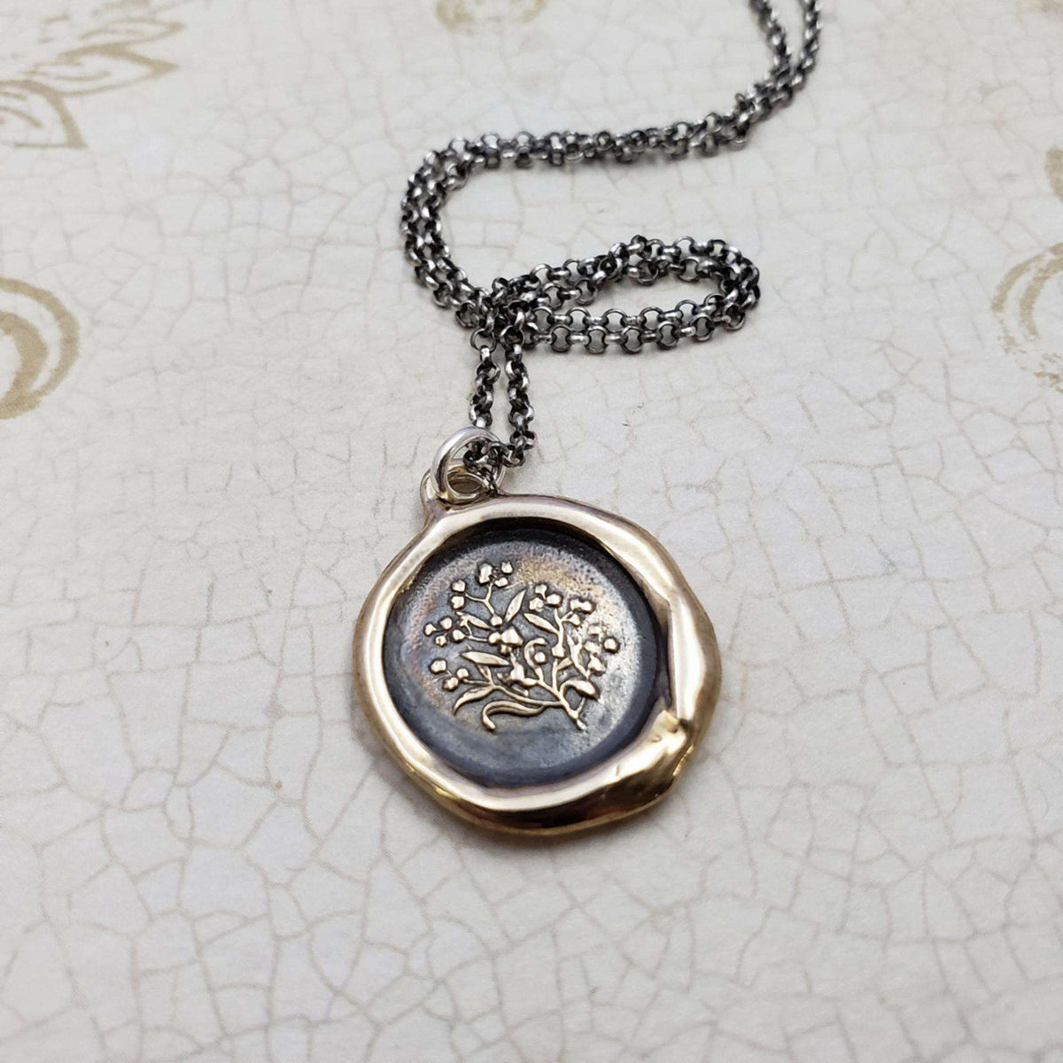 Forget Me Not Necklace in Bronze