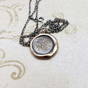 Forget Me Not Necklace in Bronze