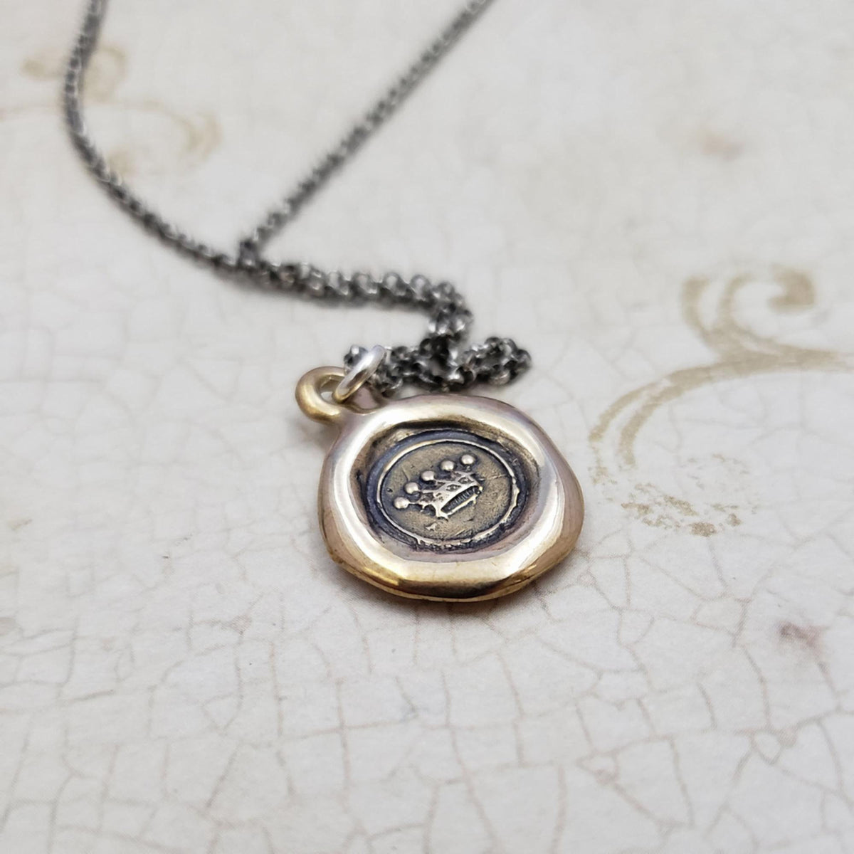 Crown Pendant in Bronze