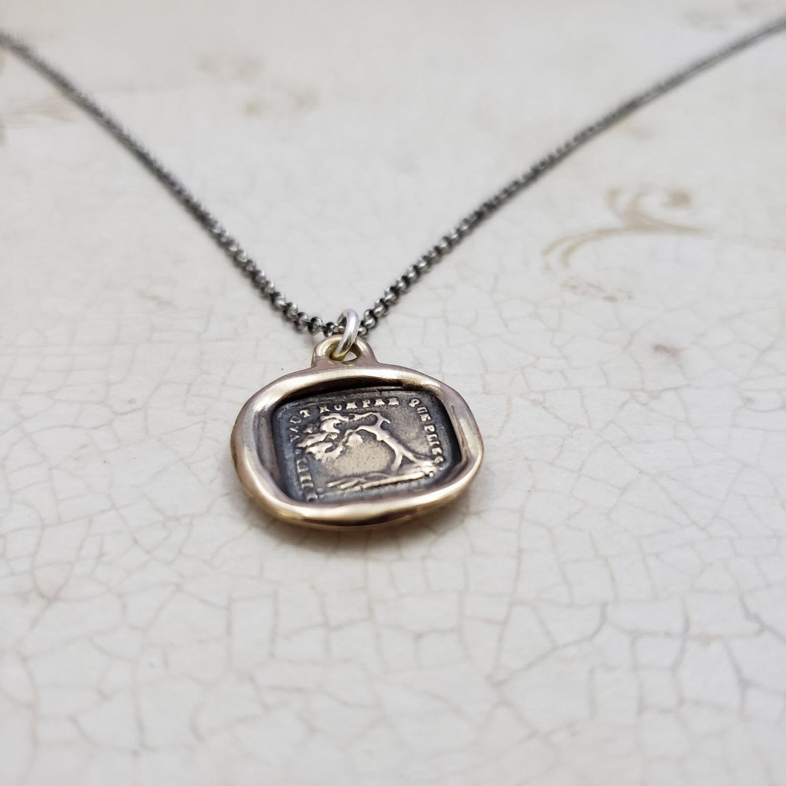 Strength Oak Tree Necklace in Bronze