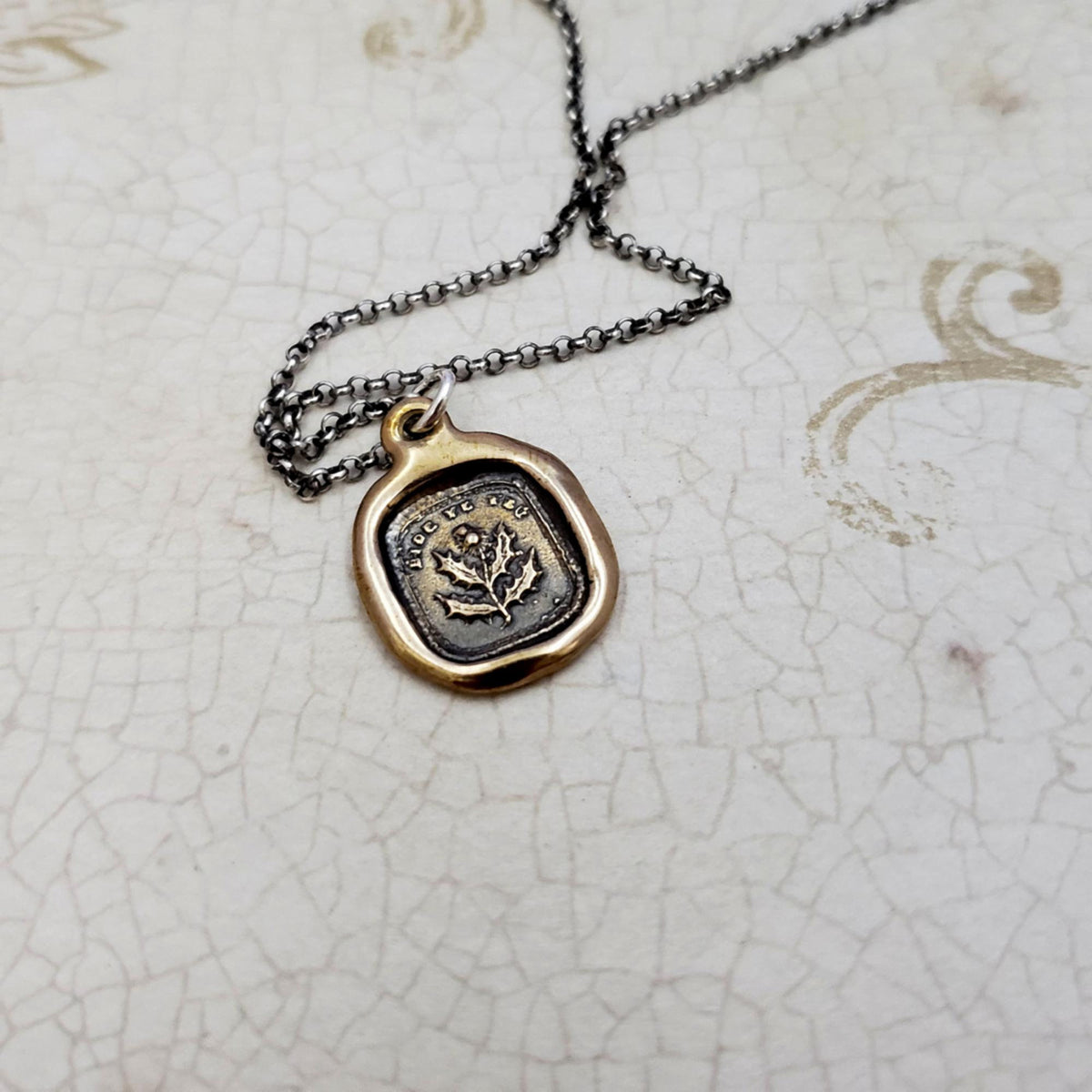 Scottish Thistle &#39;Bide Your Time&#39; Necklace in Bronze