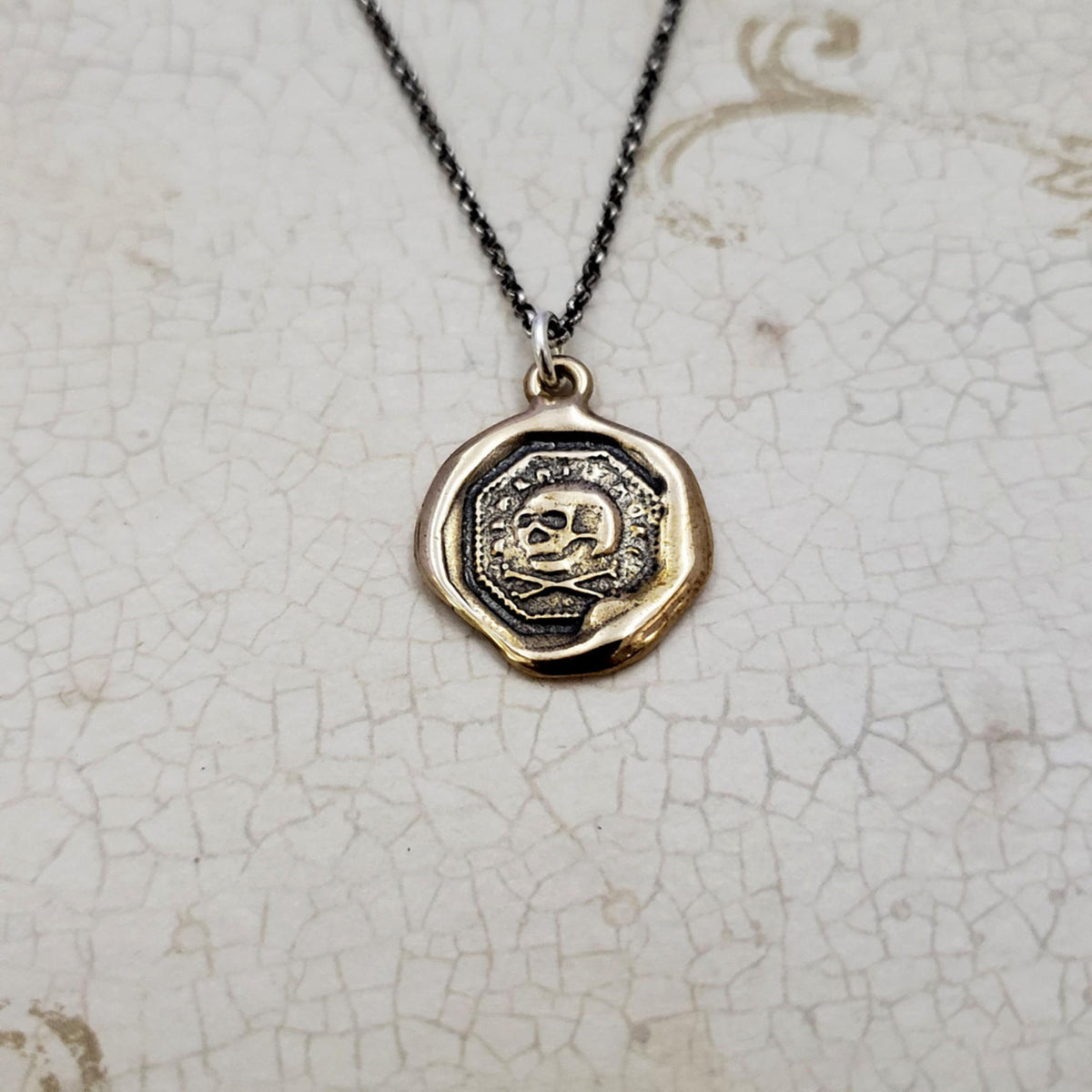 Skull &amp; Crossbones Memento Mori in Bronze