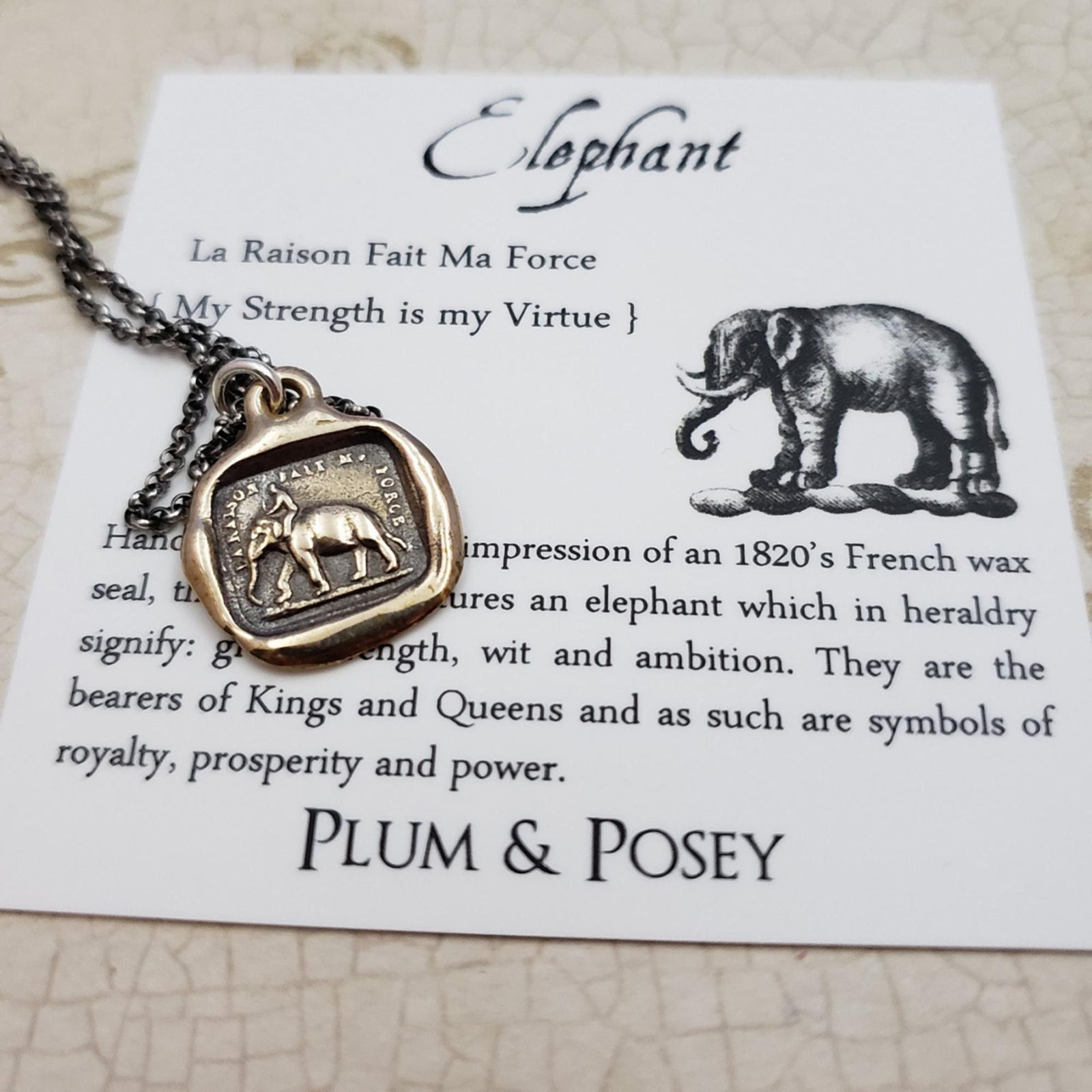 Elephant - My Strength is my Virtue in bronze