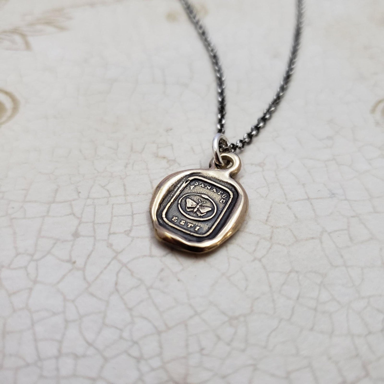 Butterfly & Ouroboros in Bronze