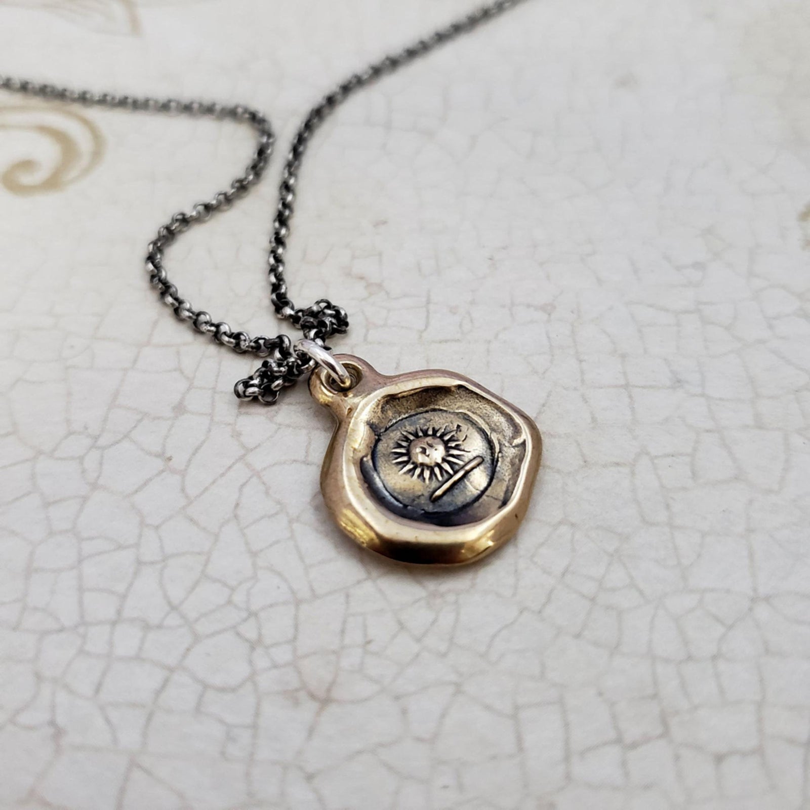 Victorian Sun Pendant in Bronze