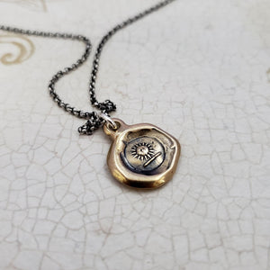 Victorian Sun Pendant in Bronze