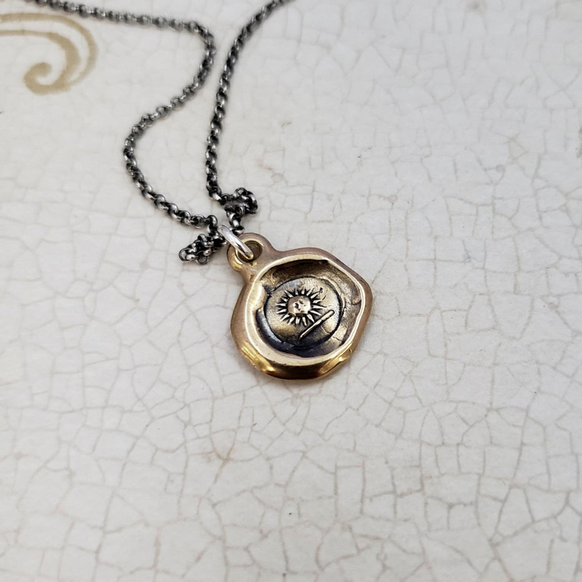 Victorian Sun Pendant in Bronze