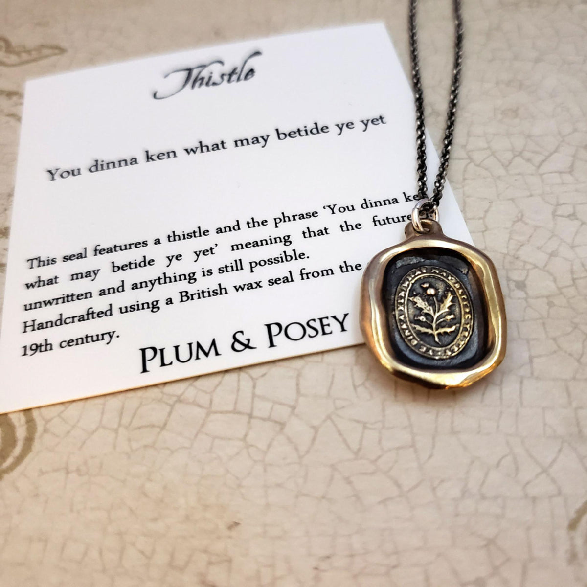 Thistle - &#39;Believe in yourself&#39; in Bronze