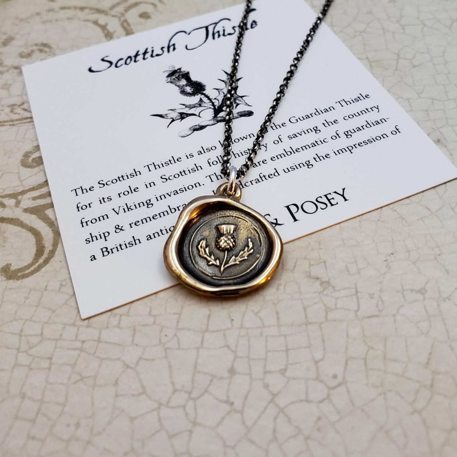 Scottish Thistle in Bronze
