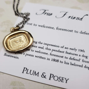 Dog - True Friend Necklace in Gold Vermeil