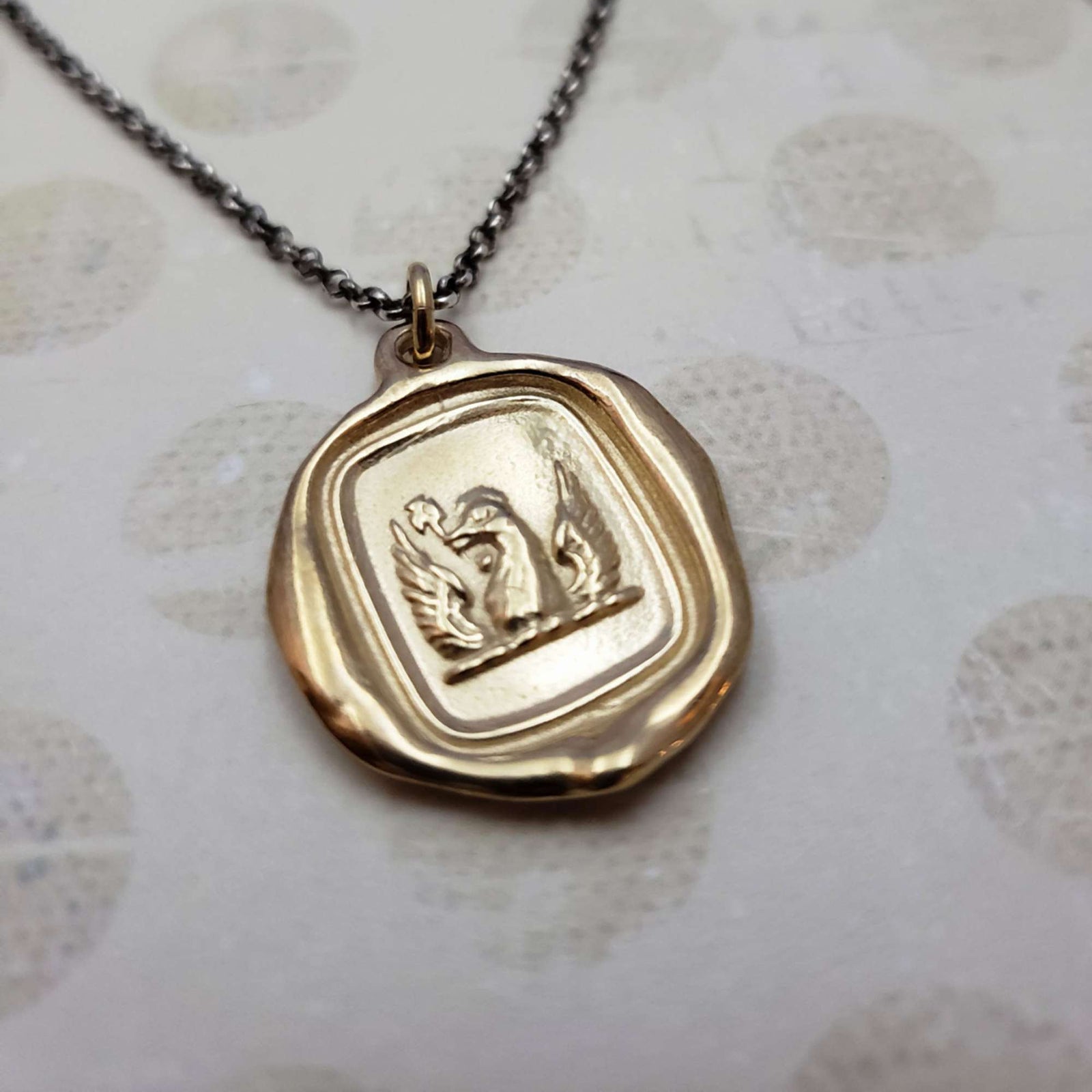 Phoenix necklace in Gold Vermeil