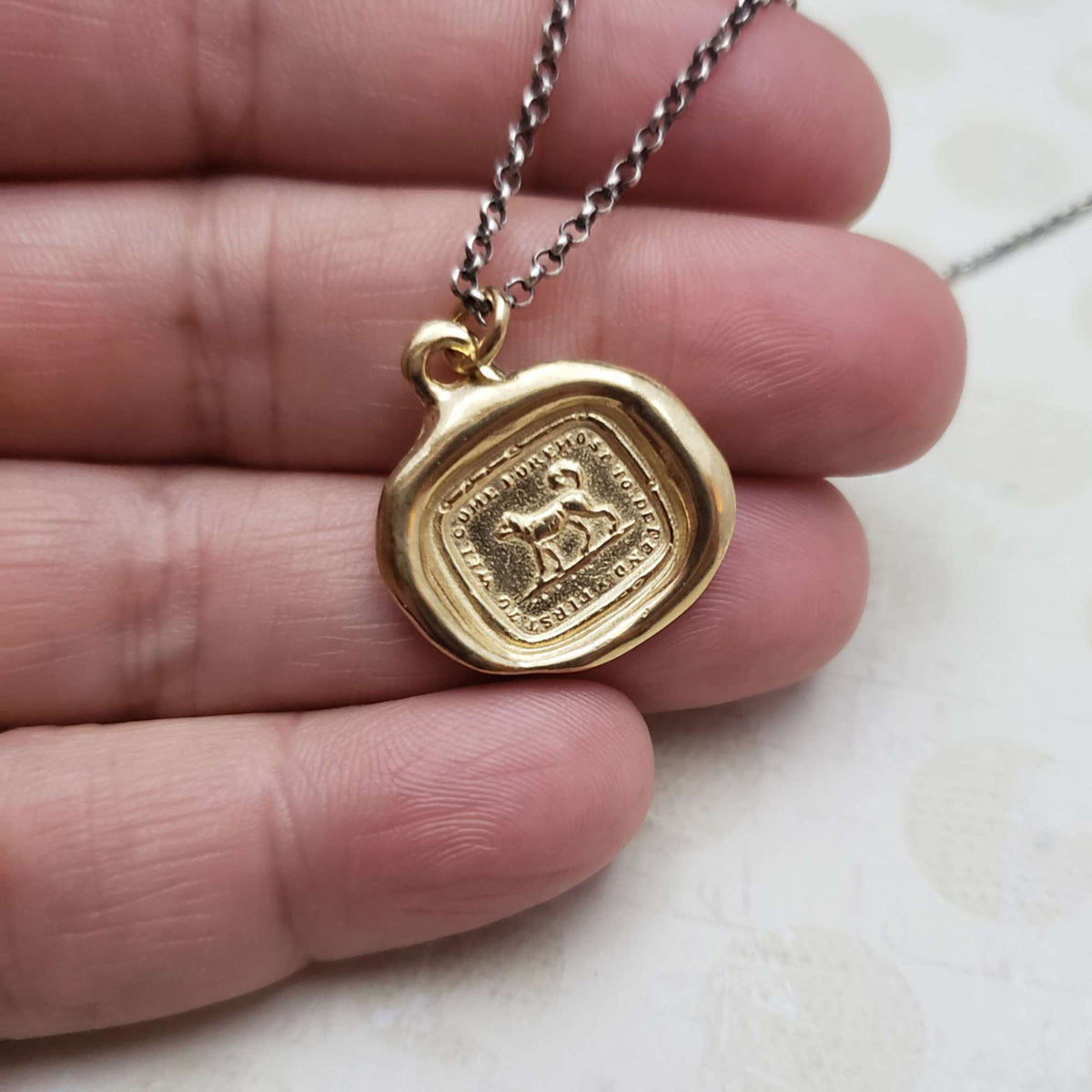 Dog - True Friend Necklace in Gold Vermeil
