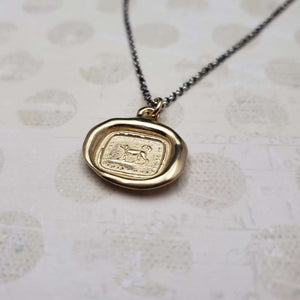 Dog - True Friend Necklace in Gold Vermeil