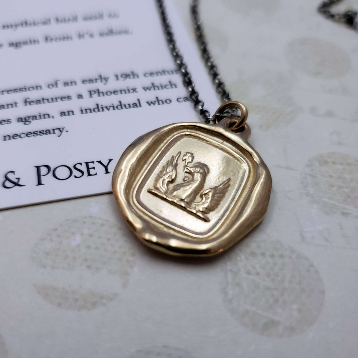 Phoenix necklace in Gold Vermeil