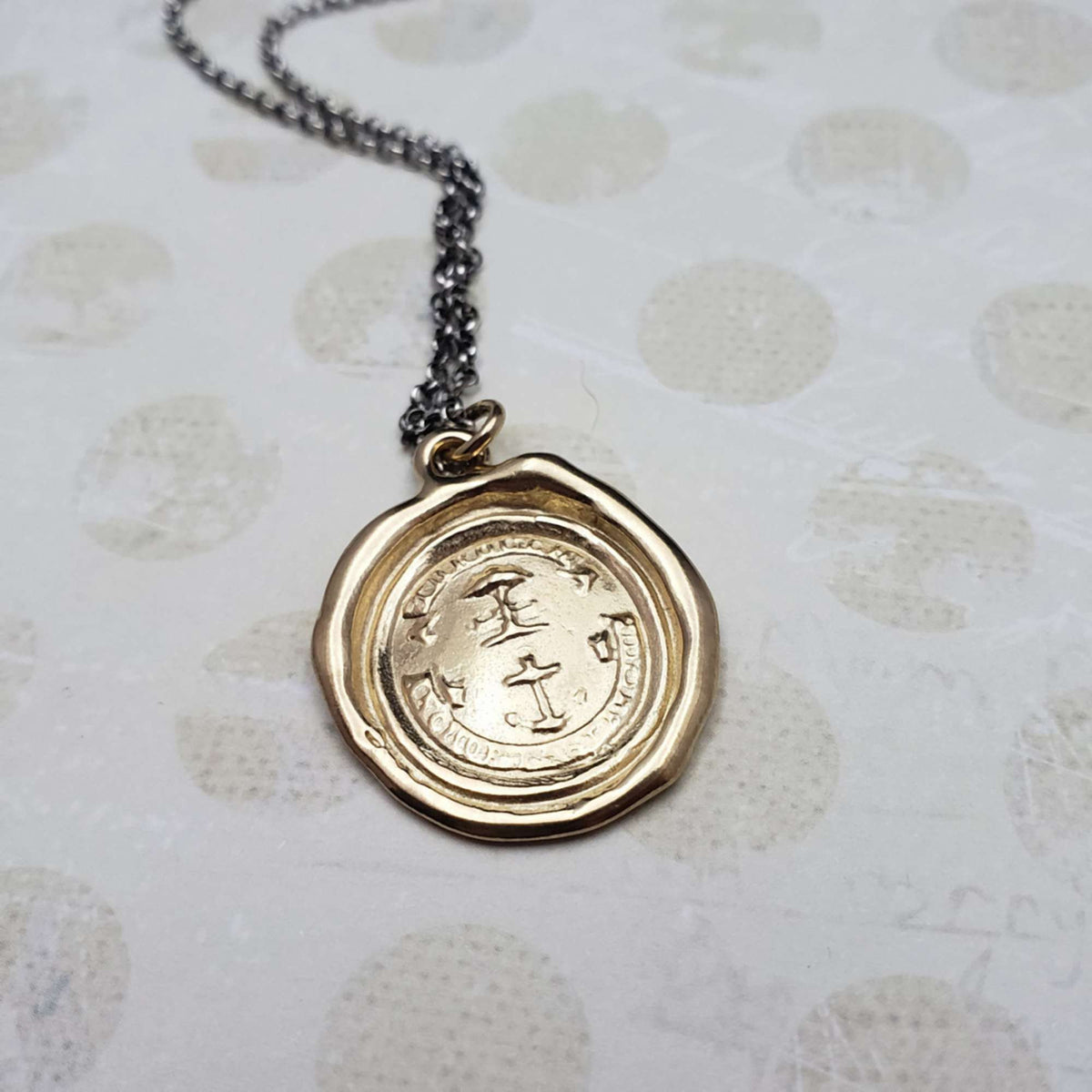 Oak &amp; Anchor in Gold Vermeil